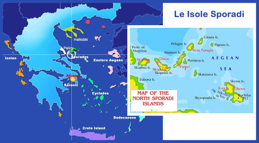 mappa isole sporadi grecia